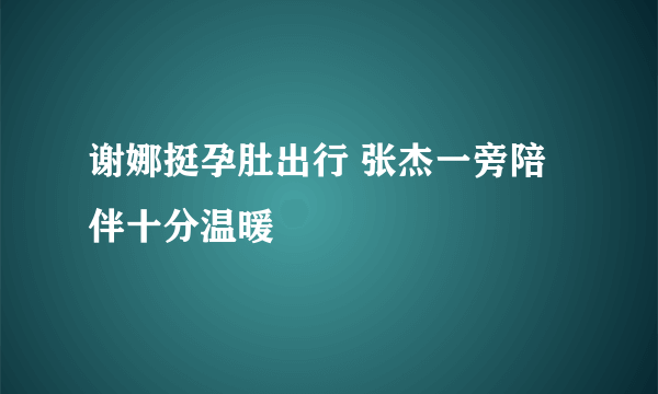 谢娜挺孕肚出行 张杰一旁陪伴十分温暖