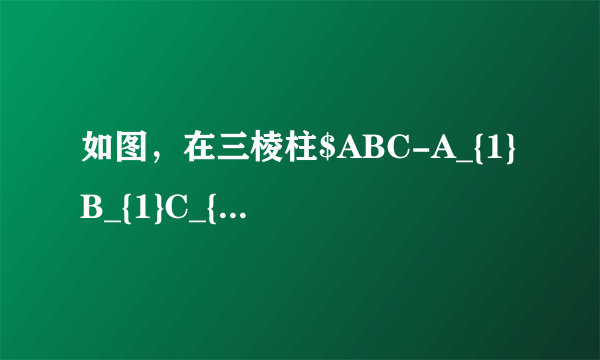 如图，在三棱柱$ABC-A_{1}B_{1}C_{1}$中，侧面$ACC_{1}A_{1}$为矩形，且侧面$ACC_{1}A_{1}\bot $侧面$ABB_{1}A_{1}$，$D$，$E$分别为棱$A_{1}B_{1}$，$CC_{1}$的中点，$A_{1}B_{1}\bot DE$.$(1)$证明：$A_{1}B_{1}\bot $平面$ABC$；$(2)$若$AC=1$，$AB=AB_{1}=2$，求点$D$到侧面$BCC_{1}B_{1}$的距离.