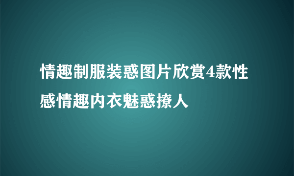 情趣制服装惑图片欣赏4款性感情趣内衣魅惑撩人