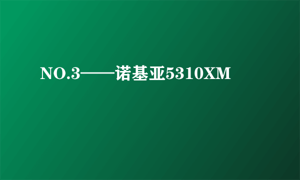 NO.3——诺基亚5310XM