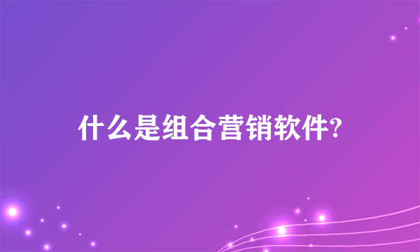 什么是组合营销软件?