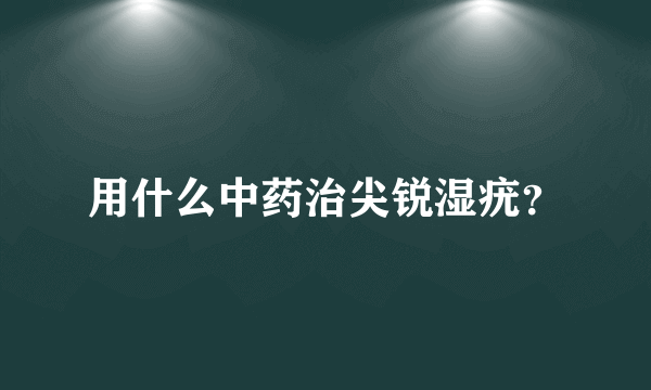 用什么中药治尖锐湿疣？