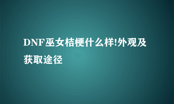 DNF巫女桔梗什么样!外观及获取途径