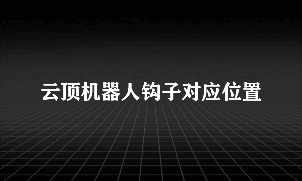 云顶机器人钩子对应位置