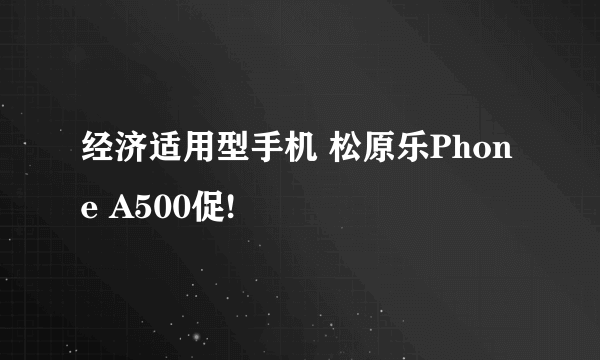 经济适用型手机 松原乐Phone A500促!