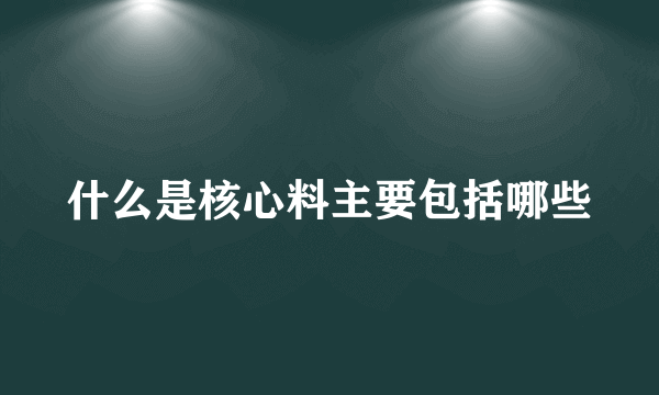 什么是核心料主要包括哪些