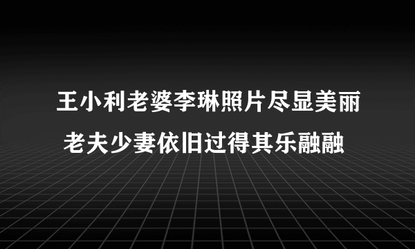 王小利老婆李琳照片尽显美丽 老夫少妻依旧过得其乐融融