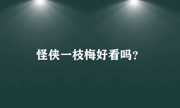 怪侠一枝梅好看吗？