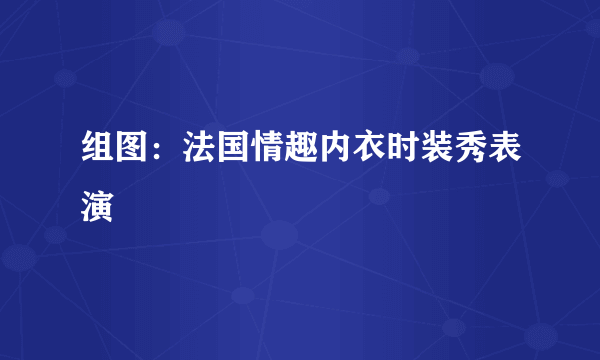 组图：法国情趣内衣时装秀表演