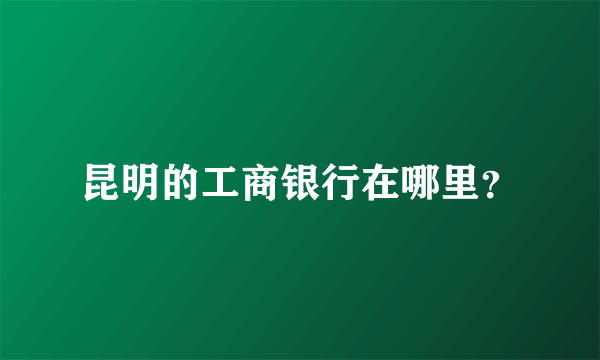 昆明的工商银行在哪里？