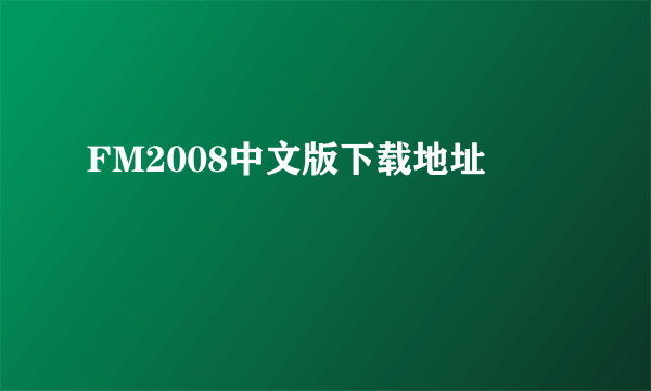 FM2008中文版下载地址