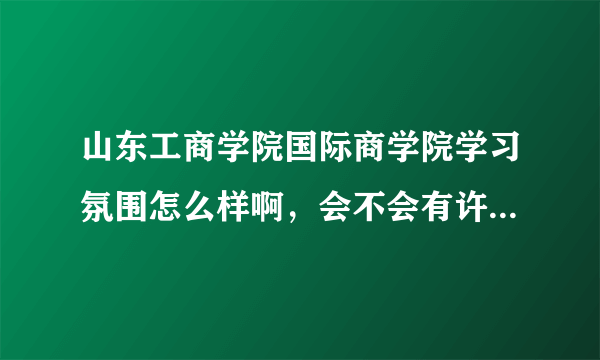 山东工商学院国际商学院学习氛围怎么样啊，会不会有许多不认真学习的人啊？望师哥师姐解答